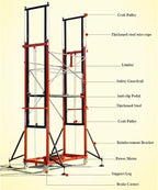 Foldable Electric Lift Scaffolding (Load 1000Kg)