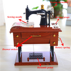 (Last Day Promotion & 50% OFF) Wood Mini Sewing Machine Music Box