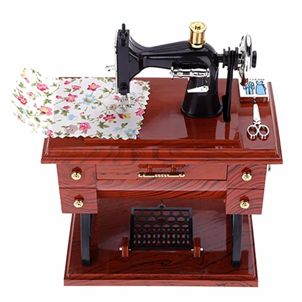(Last Day Promotion & 50% OFF) Wood Mini Sewing Machine Music Box