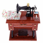 (Last Day Promotion & 50% OFF) Wood Mini Sewing Machine Music Box