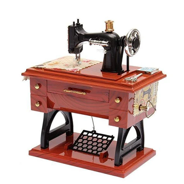 (Last Day Promotion & 50% OFF) Wood Mini Sewing Machine Music Box