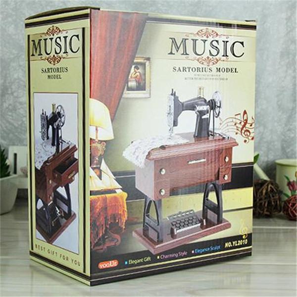 (Last Day Promotion & 50% OFF) Wood Mini Sewing Machine Music Box