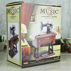 (Last Day Promotion & 50% OFF) Wood Mini Sewing Machine Music Box