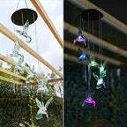 Color-Changing Solar LED Waterproof Hummingbird Wind Chimes!