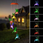 Color-Changing Solar LED Waterproof Hummingbird Wind Chimes!