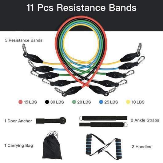 Resistance Band Set ( 11 Piece Set )-Buy 2 Free Shipping