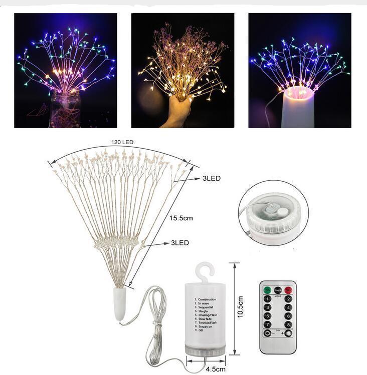 LED Starburst Lights  with Remote, 8 Modes & Waterproof