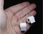 Sterling Silver Toilet Paper Earrings 2020 Best Gift