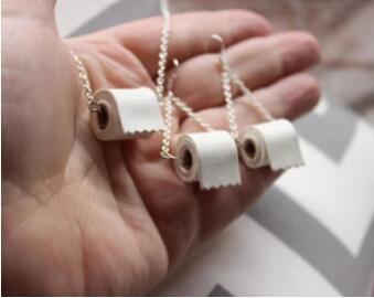 Sterling Silver Toilet Paper Earrings 2020 Best Gift