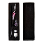 VintageArt™ Glass Calligraphy Pen Set with Ink and Pen Rest