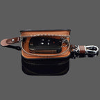 🔥(BUY 1 GET 1 AT 50% OFF)-Car Logo Leather Wood Texture Car Key Case